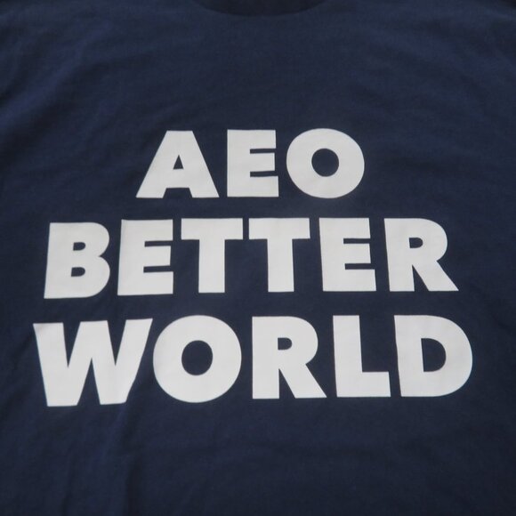 American Eagle T-Shirt Mens XL Blue Graphic Tee Short Sleeve Cotton Standard - Picture 2 of 5